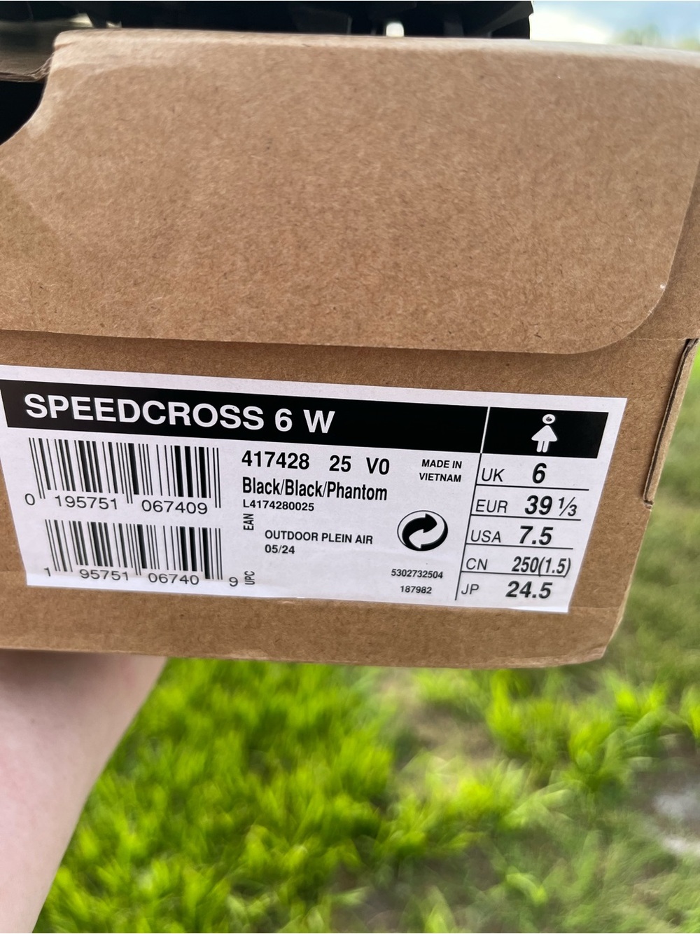 NWT Salomon Womans Black Soeedcross 6 Trail Running Shoes Size 7.5 - Picture 4 of 11